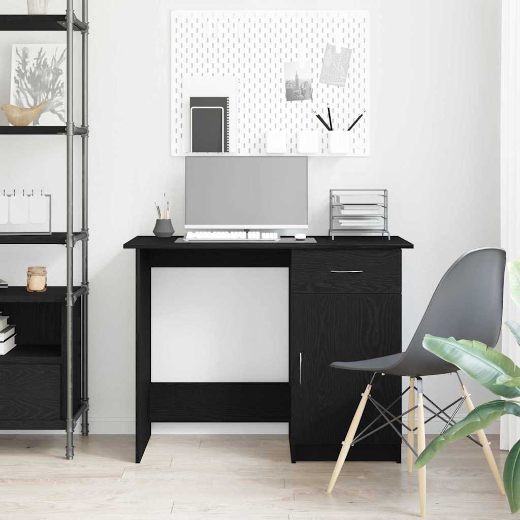 vidaXL Bureau 100x50x76 cm bewerkt hout wit