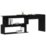 vidaXL Hoekbureau 200x50x76 cm bewerkt hout wit