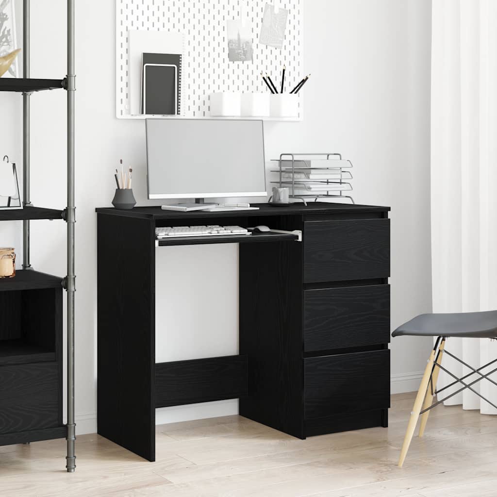 vidaXL Bureau 90x45x76 cm bewerkt hout wit