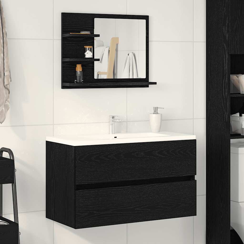 vidaXL Badkamerspiegel 60x10,5x45 cm bewerkt hout wit