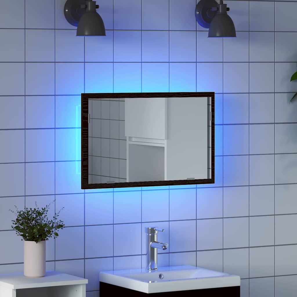 vidaXL Bathroom Mirror LED 60x8.5x37 cm acrylic white