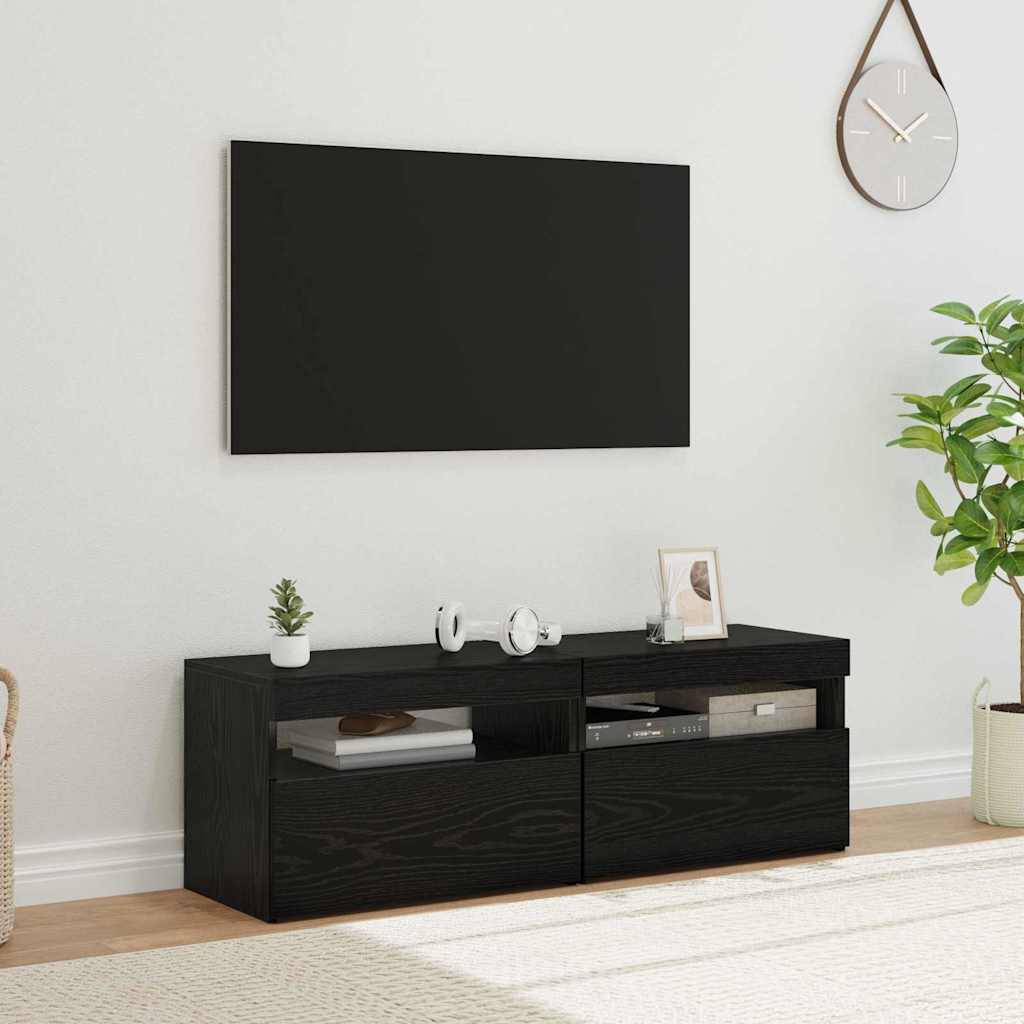 vidaXL Tv-meubel met LED-verlichting 120x35x40 cm wit