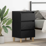 vidaXL Nightstand with Solid Wood Legs 40x35x69 cm White