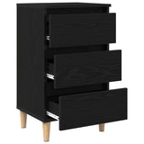 vidaXL Nightstand with Solid Wood Legs 40x35x69 cm White
