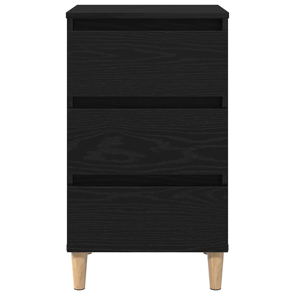 vidaXL Nightstand with Solid Wood Legs 40x35x69 cm White