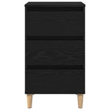 vidaXL Nightstand with Solid Wood Legs 40x35x69 cm White