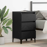 vidaXL Nightstand with metal legs 40x35x69 cm white