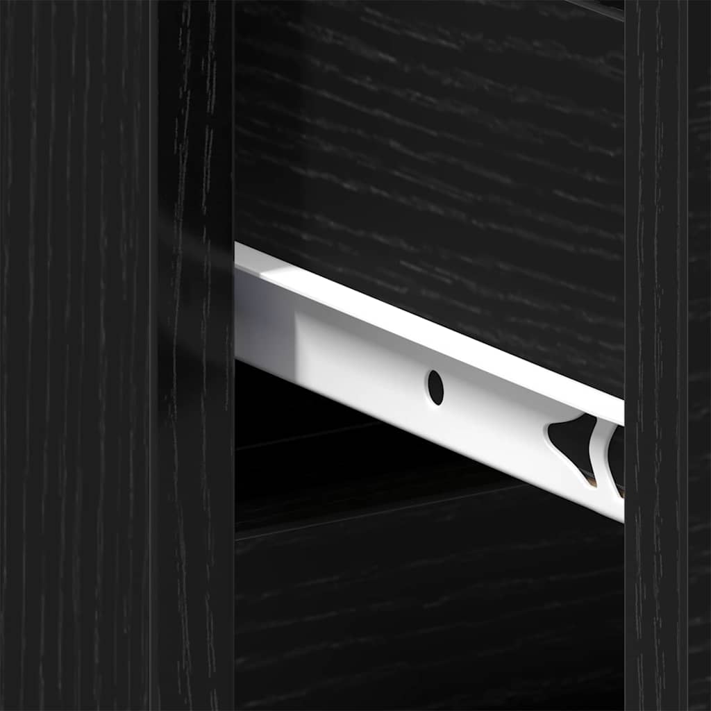 vidaXL Nightstand with metal legs 40x35x69 cm white