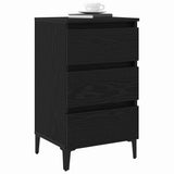 vidaXL Nightstand with metal legs 40x35x69 cm white
