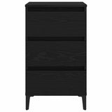 vidaXL Nightstand with metal legs 40x35x69 cm white