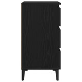 vidaXL Nightstand with metal legs 40x35x69 cm white