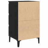 vidaXL Nightstand with metal legs 40x35x69 cm white
