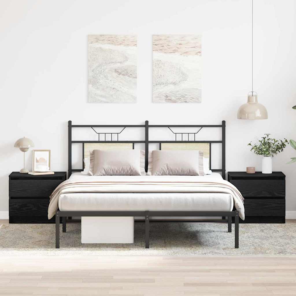 vidaXL Nachtkastje 50x39x43,5 cm bewerkt hout wit