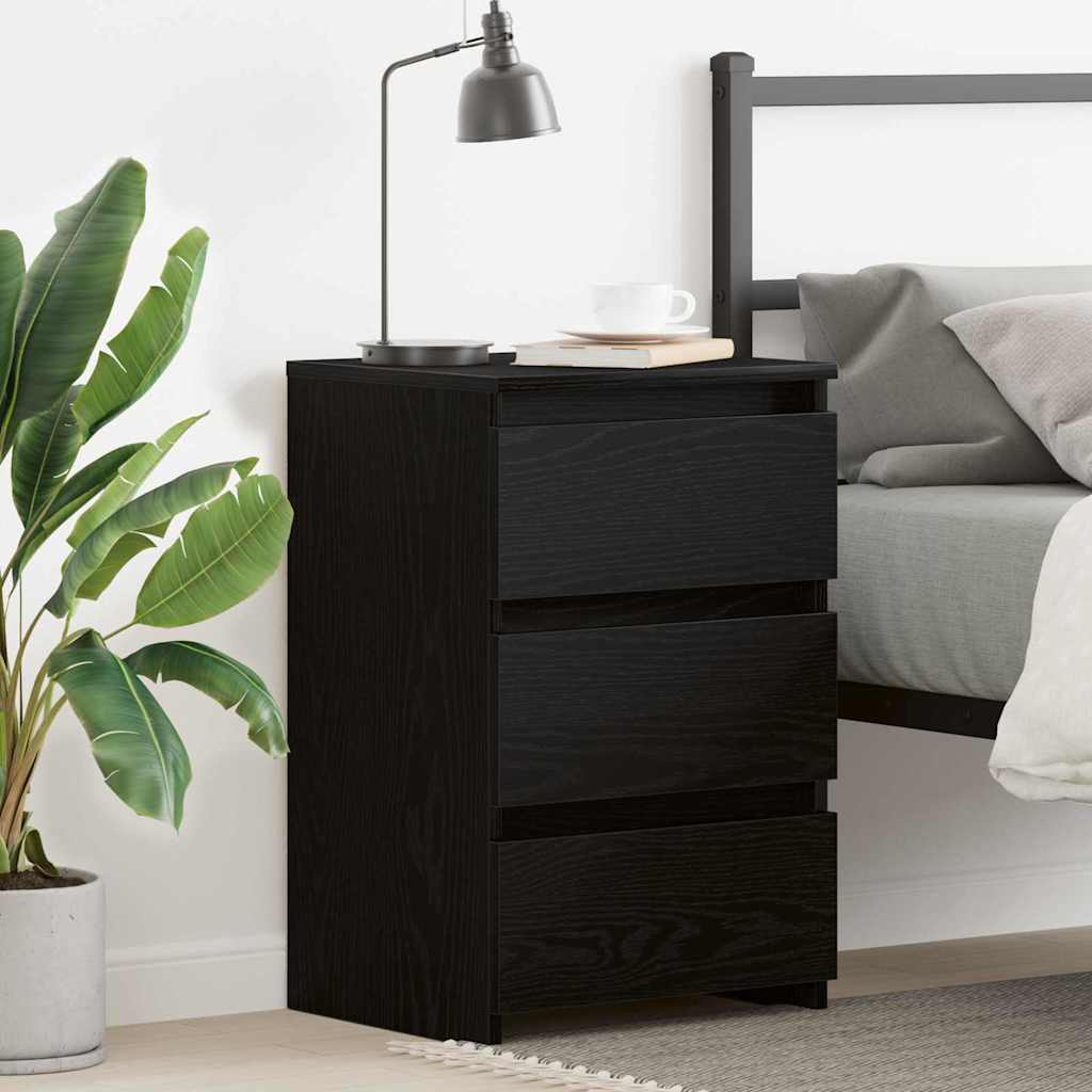 vidaXL Nachtkastje 40x35x62,5 cm bewerkt hout wit
