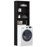vidaXL Wasmachinekast 64x24x190 cm wit