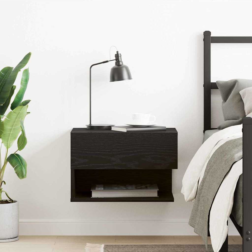 vidaXL Wall-Mounted Bedside Table White
