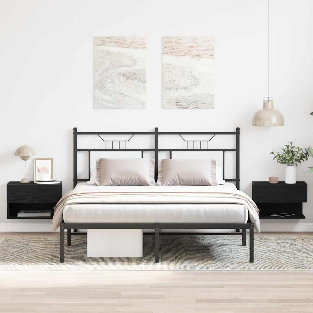 vidaXL Wall-Mounted Bedside Table White