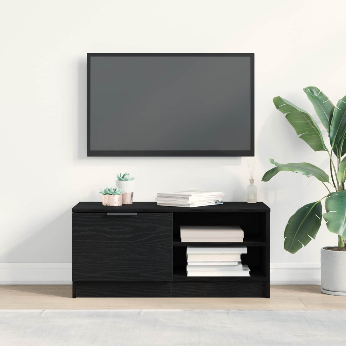 vidaXL Tv-meubel 80x35x36,5 cm bewerkt hout wit