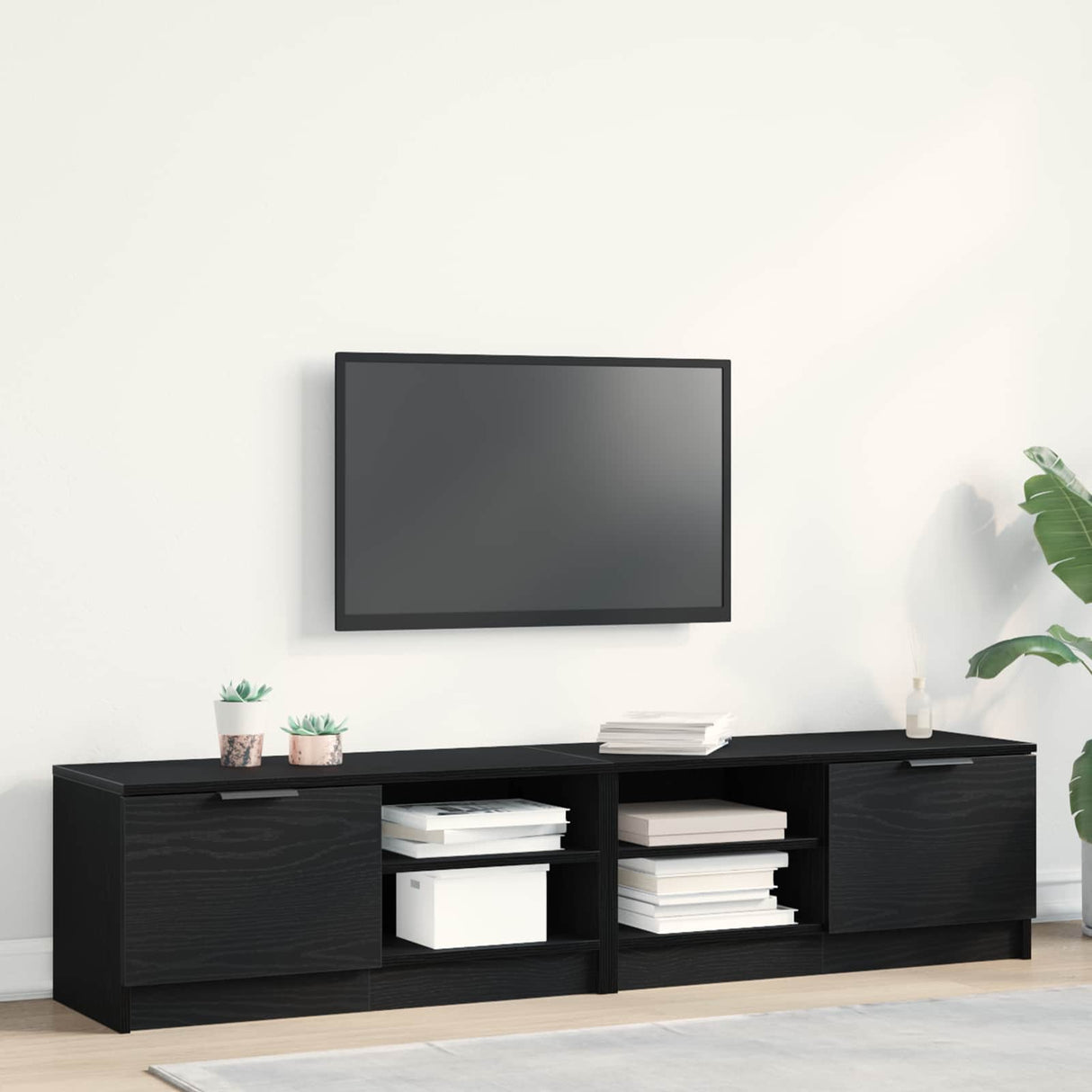 vidaXL Tv-meubel 80x35x36,5 cm bewerkt hout wit
