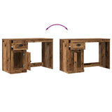 vidaXL Bureau met lade 115x50x75 cm bewerkt hout wit