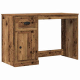 vidaXL Bureau met lade 115x50x75 cm bewerkt hout wit