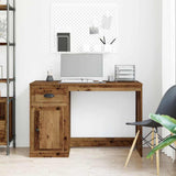 vidaXL Bureau met lade 115x50x75 cm bewerkt hout wit