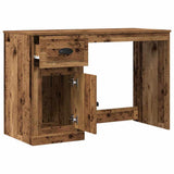 vidaXL Bureau met lade 115x50x75 cm bewerkt hout wit