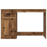 vidaXL Bureau met lade 115x50x75 cm bewerkt hout wit