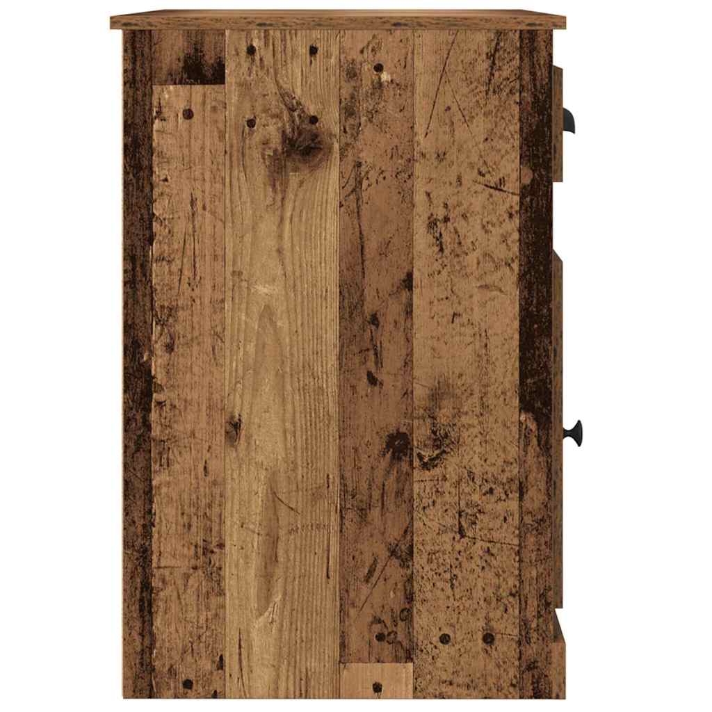 vidaXL Bureau met lade 115x50x75 cm bewerkt hout wit