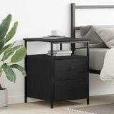 vidaXL Nightstand 44x45x60 cm engineered wood black