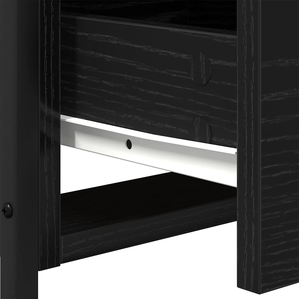 vidaXL Nightstand 44x45x60 cm engineered wood black