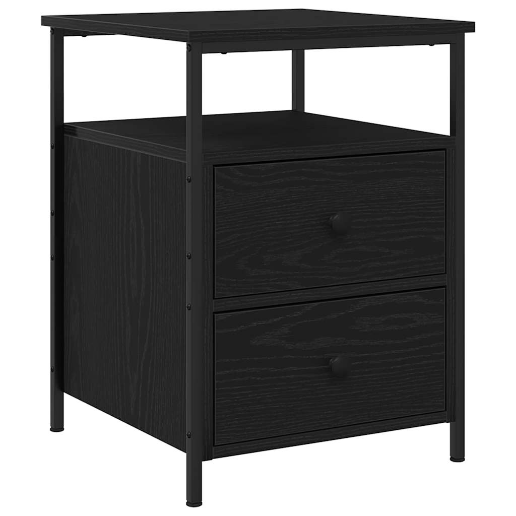 vidaXL Nightstand 44x45x60 cm engineered wood black
