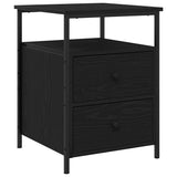 vidaXL Nightstand 44x45x60 cm engineered wood black