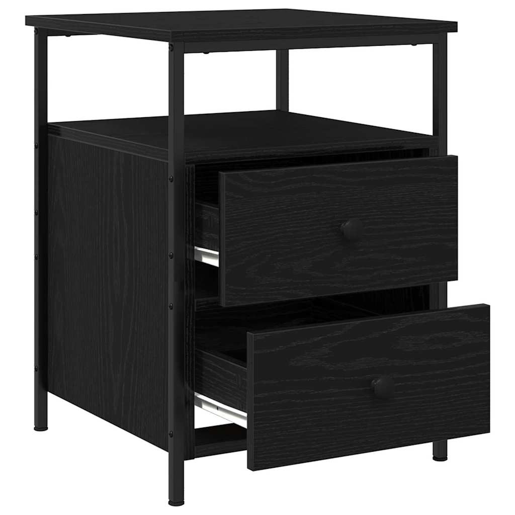 vidaXL Nightstand 44x45x60 cm engineered wood black