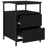 vidaXL Nightstand 44x45x60 cm engineered wood black