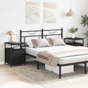 vidaXL Nightstand 44x45x60 cm engineered wood black