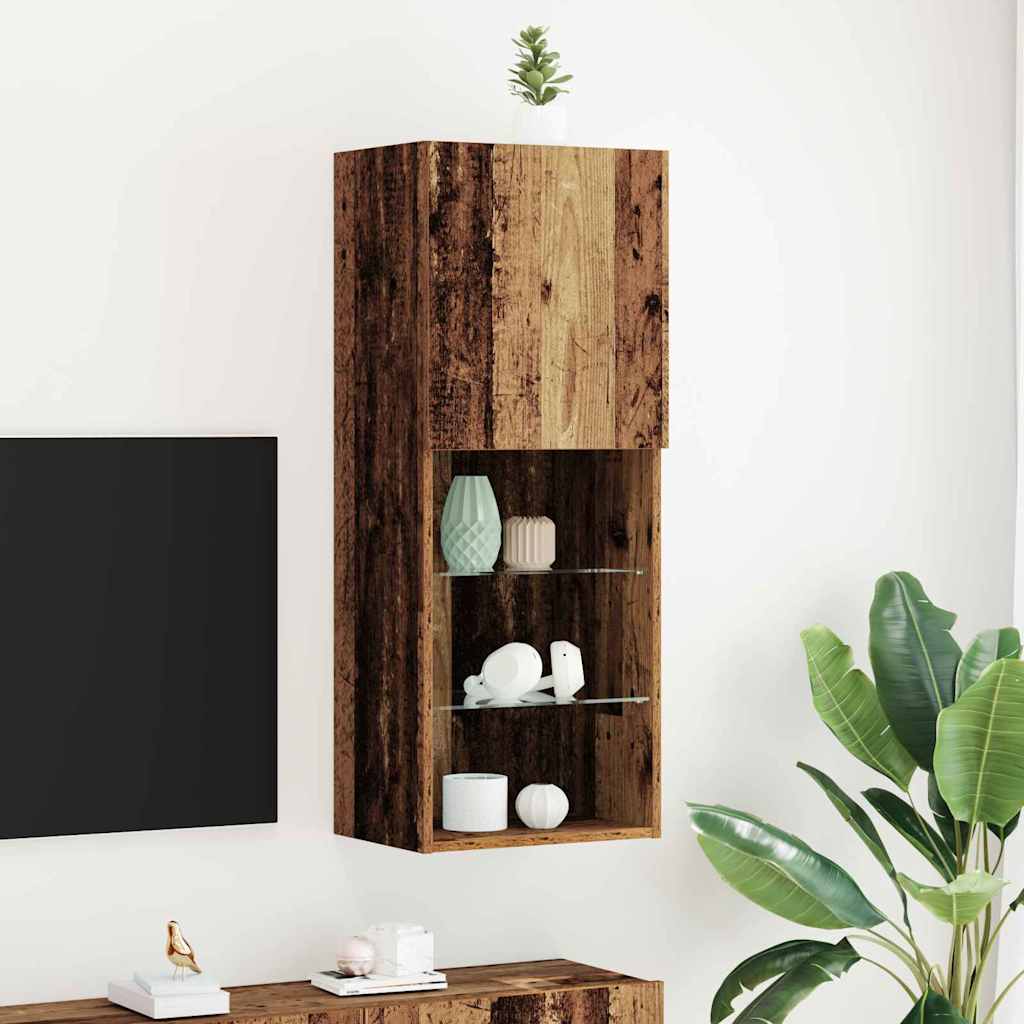 vidaXL TV Cabinets 2 pcs with LED lighting 30.5x30x60 cm white