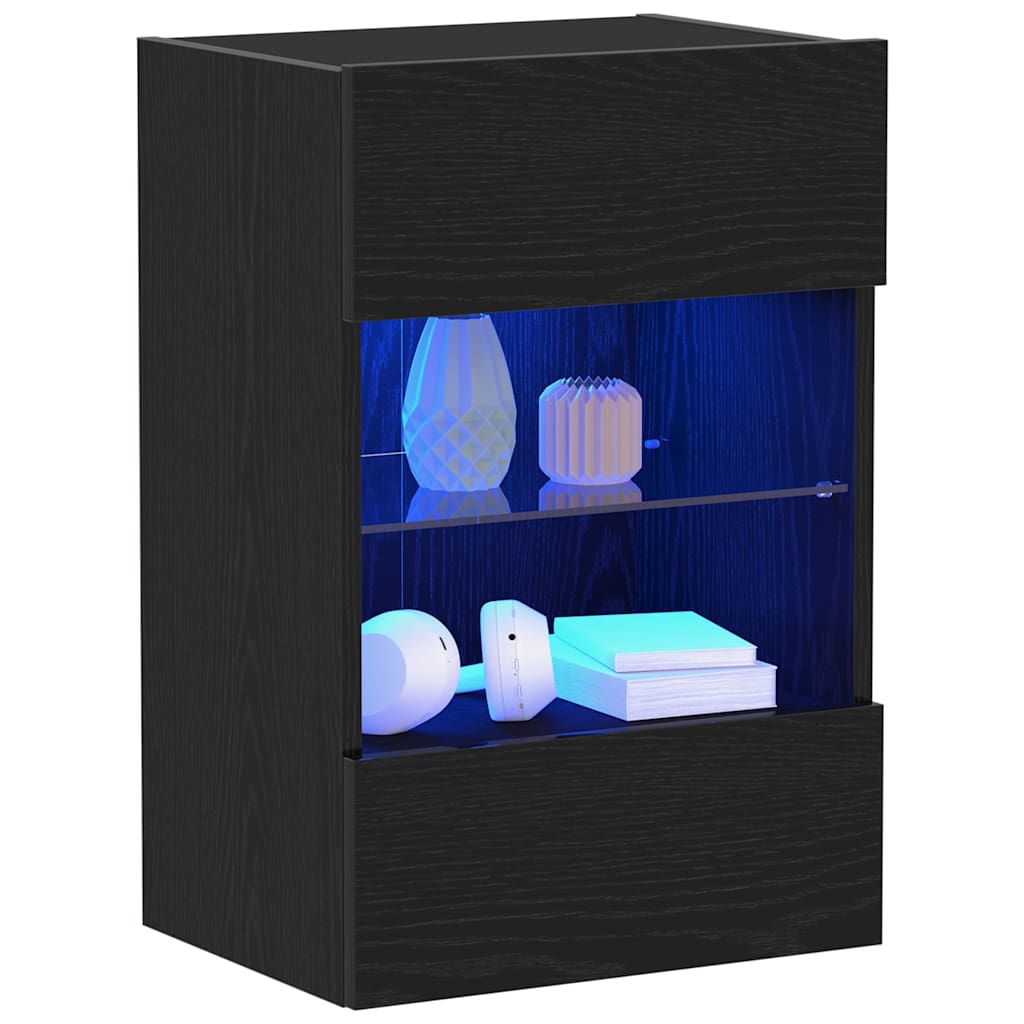 vidaXL Tv-meubelset Zwart 40 x 30 x 60,5 cm Bewerkt hout