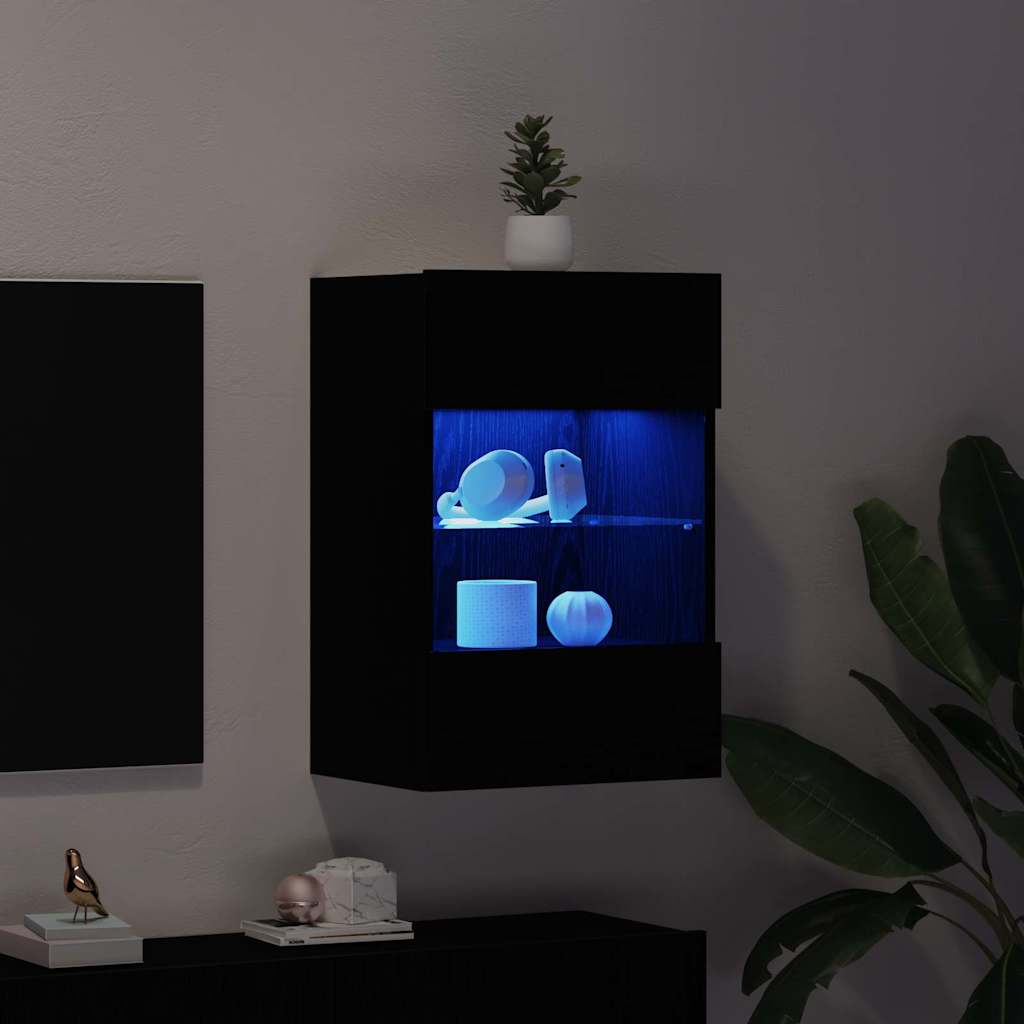 vidaXL Tv-meubelset Zwart 40 x 30 x 60,5 cm Bewerkt hout