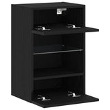vidaXL Tv-meubelset Zwart 40 x 30 x 60,5 cm Bewerkt hout