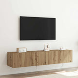 vidaXL TV cabinet with LED lights 30.5x35x30 cm white