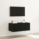 vidaXL TV cabinet with LED lights 30.5x35x30 cm white