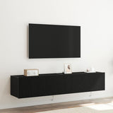 vidaXL TV cabinet with LED lights 30.5x35x30 cm white