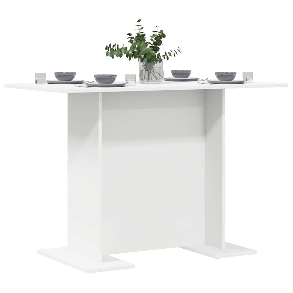 vidaXL Dining Table 110x60x75 cm Engineered Wood White