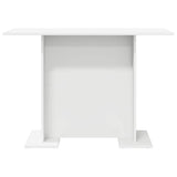 vidaXL Dining Table 110x60x75 cm Engineered Wood White