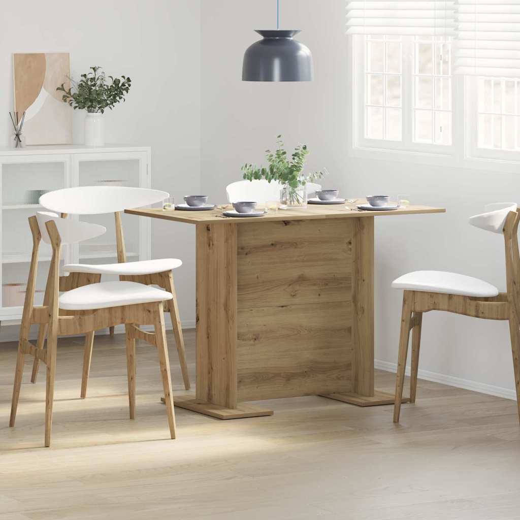 vidaXL Dining Table 110x60x75 cm Engineered Wood White