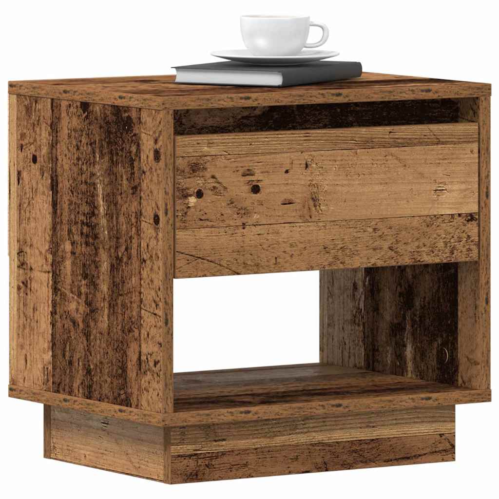 vidaXL Nachtkastje 45x34x44 cm bewerkt hout wit
