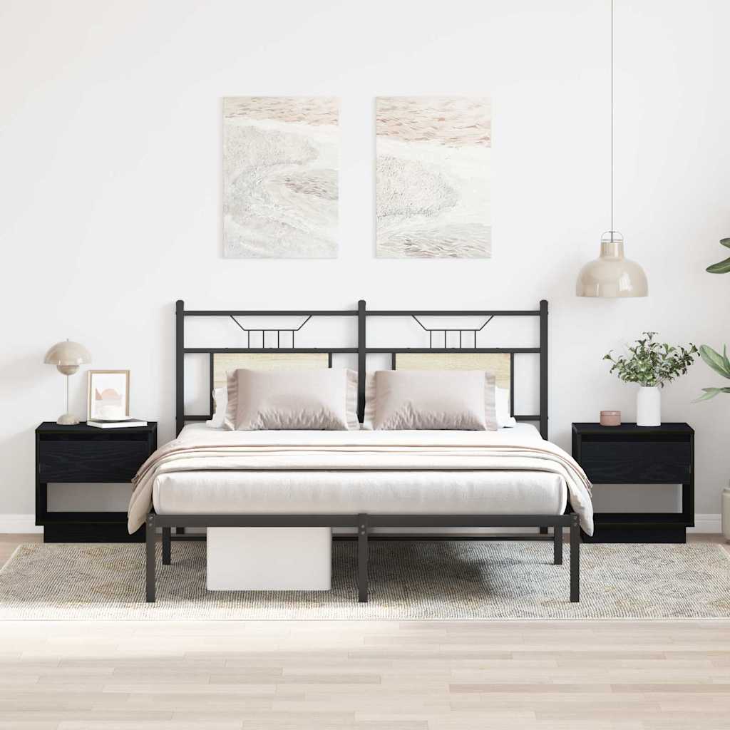 vidaXL Nachtkastje 45x34x44 cm bewerkt hout wit