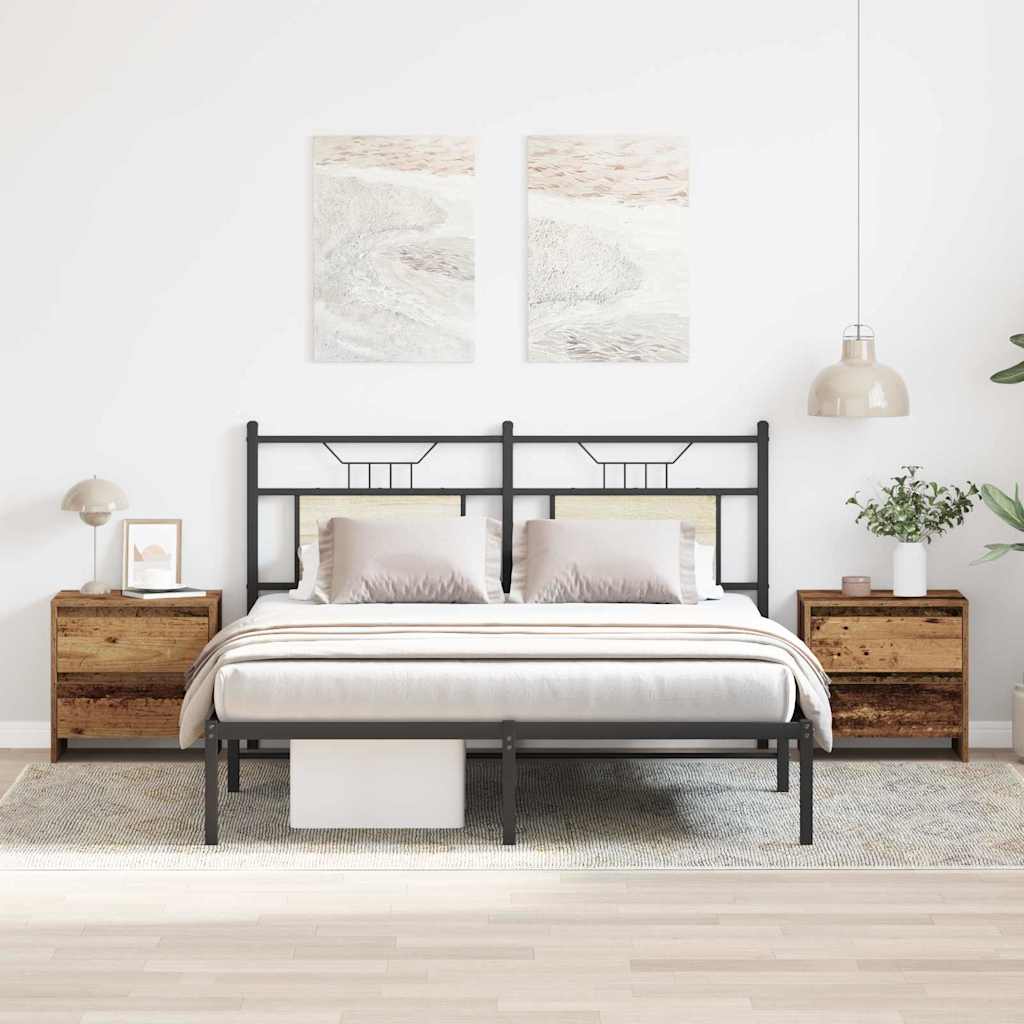 vidaXL Nachtkastje 45x34,5x44,5 cm bewerkt hout wit