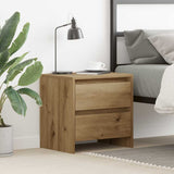 vidaXL Nachtkastje 45x34,5x44,5 cm bewerkt hout wit